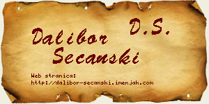 Dalibor Sečanski vizit kartica